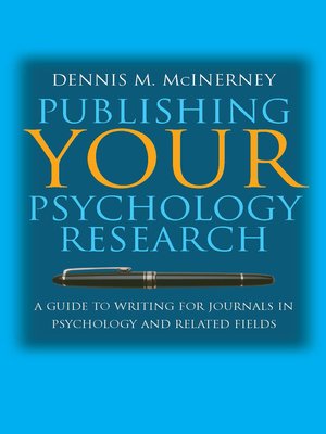 cover image of Publishing Your Psychology Research